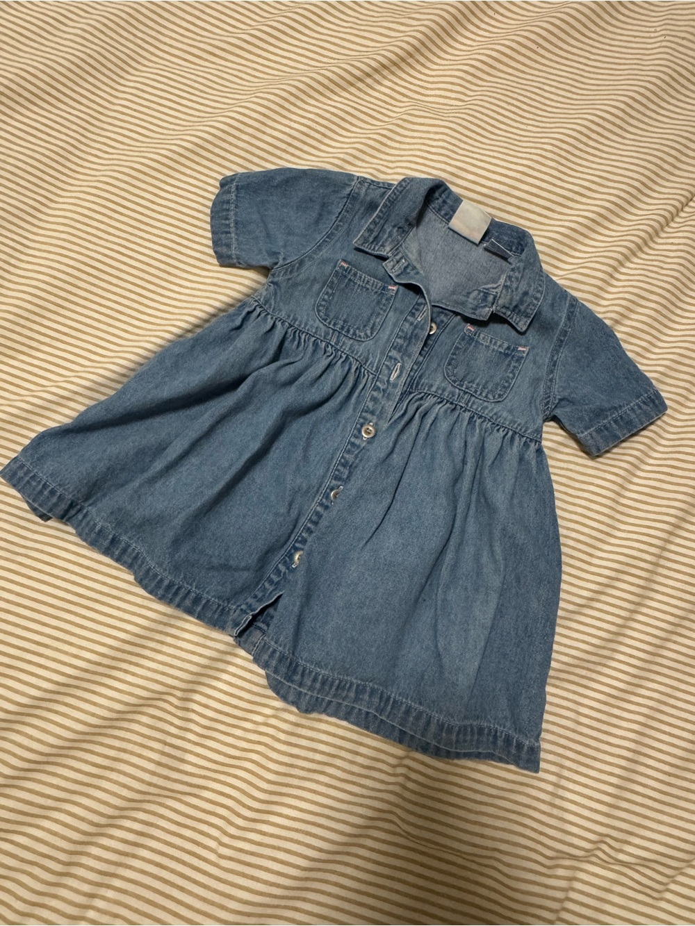 90s Aesthetic Denim Play Dress - Authentic AB - Size 24 Months